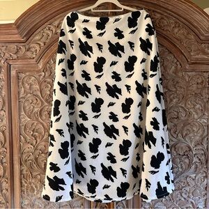 Anthropologie Black and White A-Line Skirt